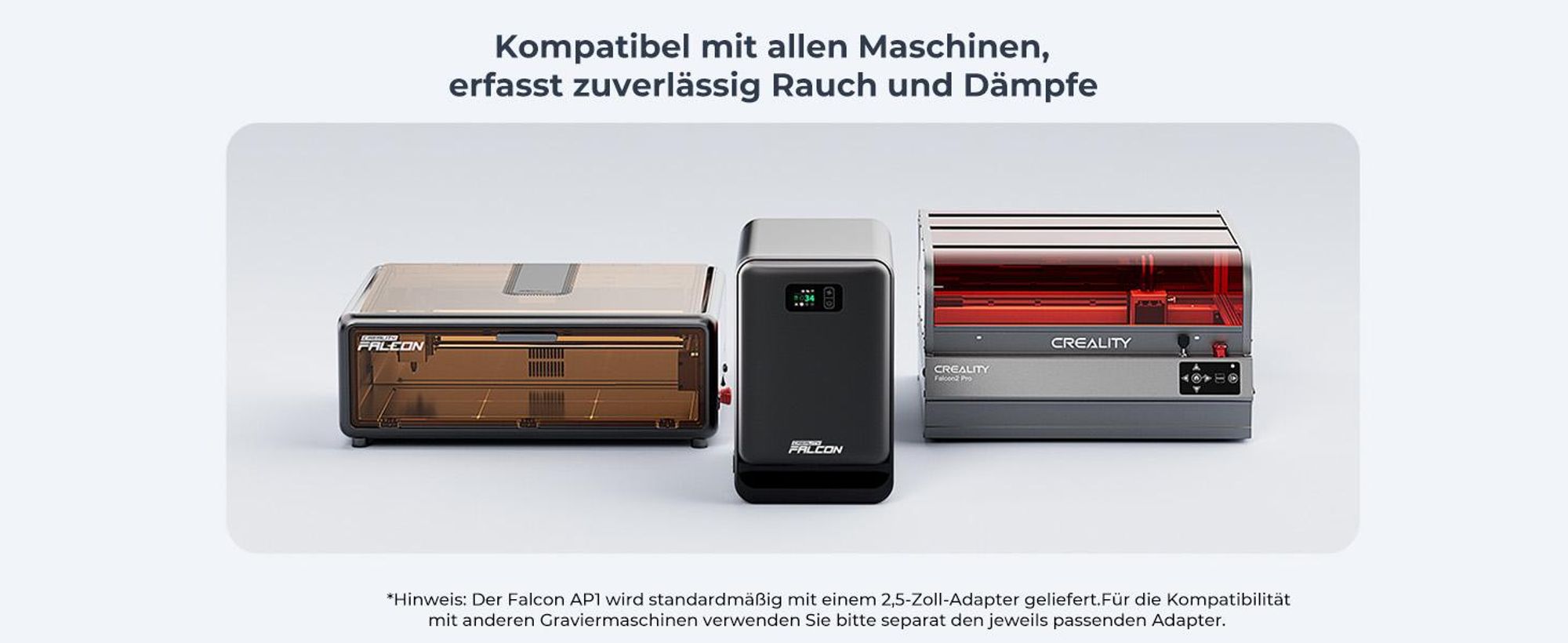 Creality Rauchreiniger: Falcon AP1 für Falcon A1/Falcon A1 Pro Maschine