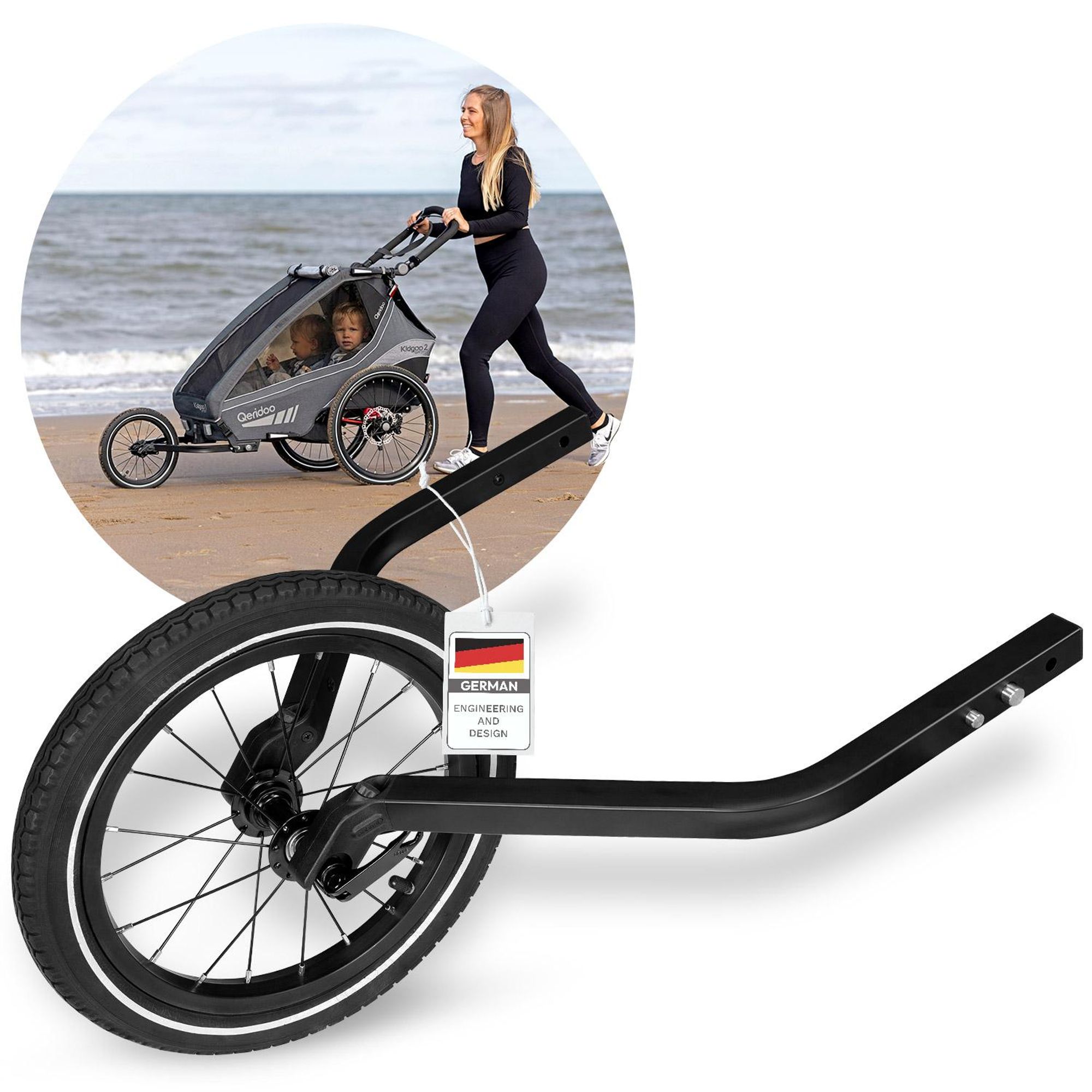 Qeridoo 14" Joggerrad Zweisitzer