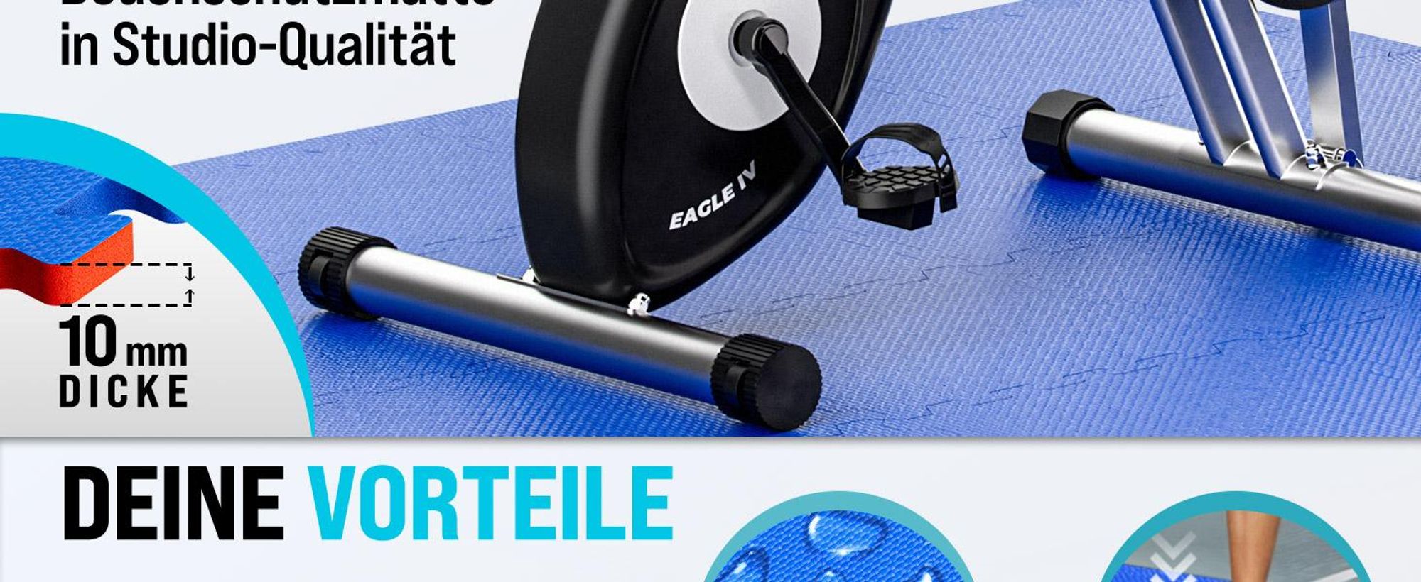 MONZANA Bodenschutzmatte für Fitness 8x
