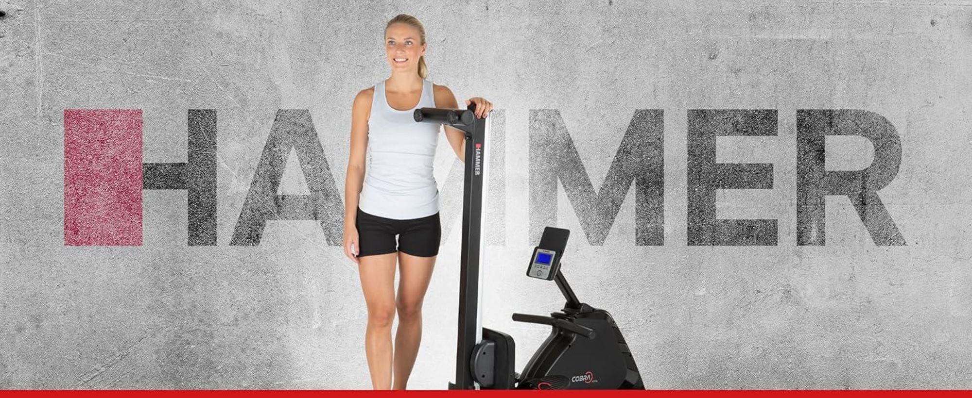 HAMMER Rudergerät Cobra XTR Plus II, innovativer Trainingscomputer, max. 130 kg
