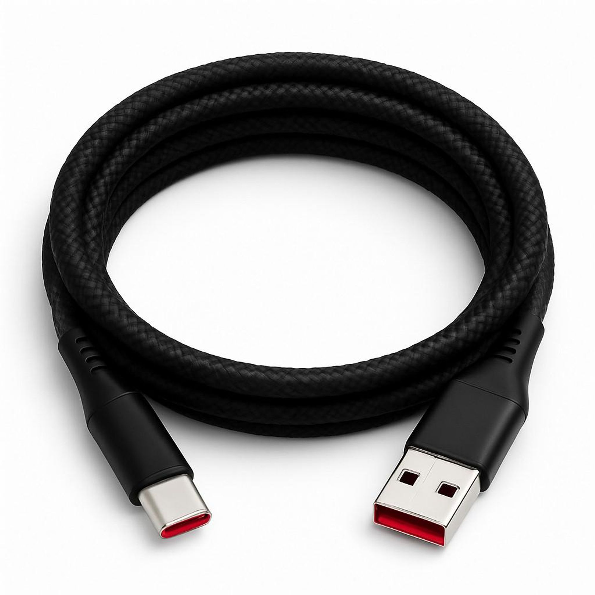USB C Ladekabel Typ C auf USB C Datenkabel 0,5m 50cm Schnellladekabel Schwarz