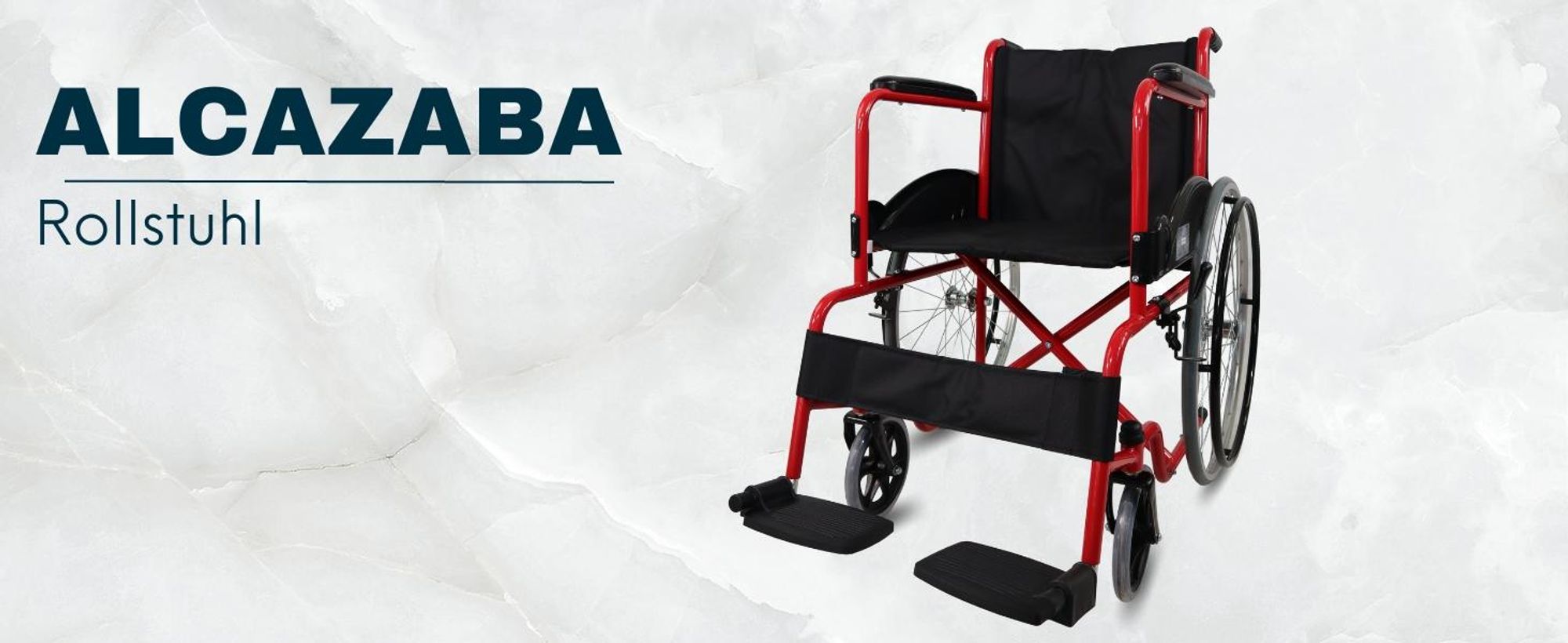 Rollstuhl faltbar Faltrollstuhl selbstfahrend Mobiclinic Alcazaba Sitz 46 cm Bordsteinauflaufsystem Anti-Schock-Reifen Bremsen an den Rädern Schwarz