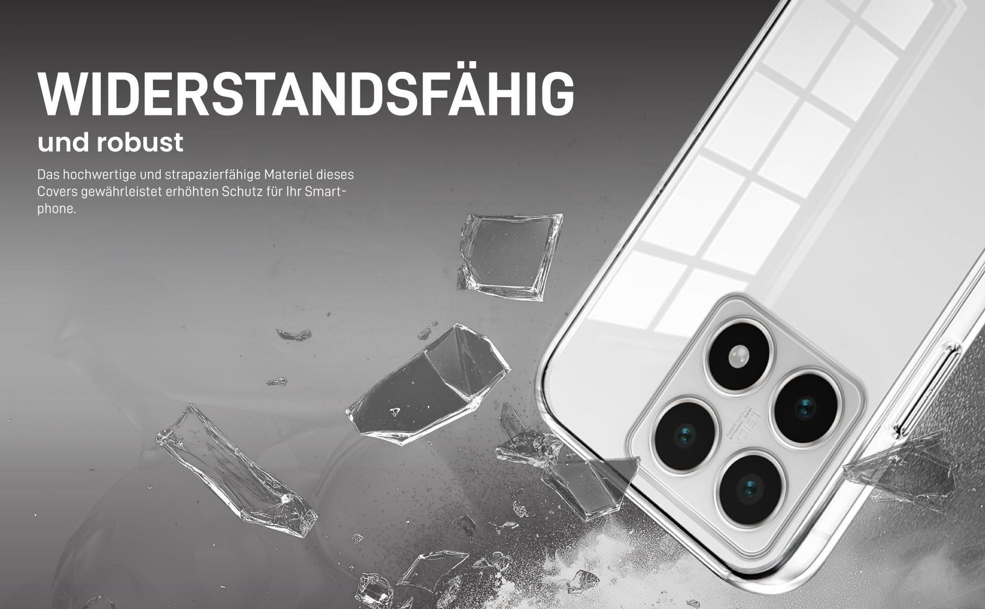 Transparentes Front Back Cover für Xiaomi 14T Pro mit Aufprallschutz