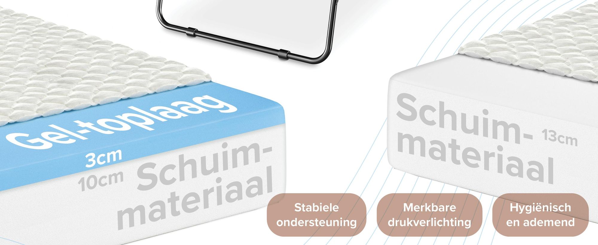 ELONEO Opklapbed met matras, 80x200 cm
