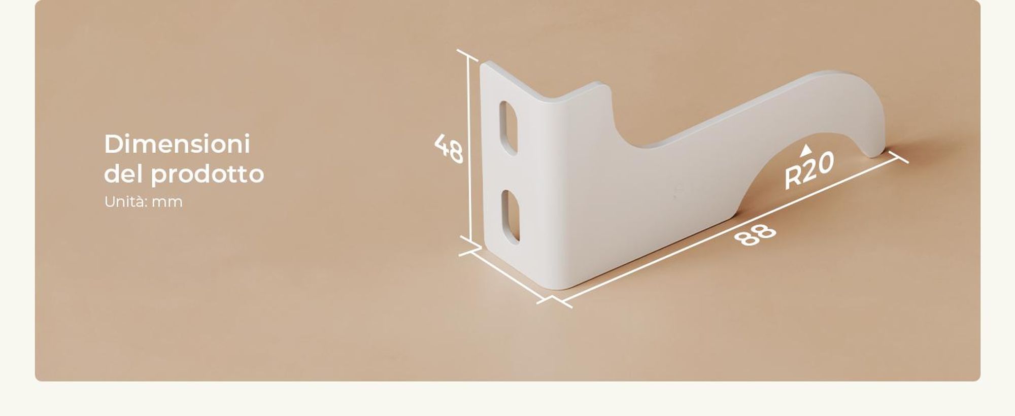 S'AFIELINA Staffa per radiatore 48 × 88 mm Materiale di montaggio Kit di montaggio Set di montaggio Staffa di sospensione Staffa per radiatori a pannello/piatti 1 pezzo