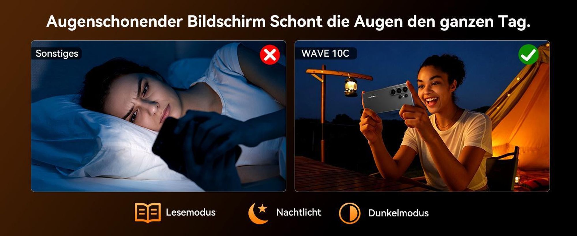 Blackview Wave 10C smartphone Ohne Vertrag, Android 16, 6.88", 120Hz, 1080p, Dual SIM, Face ID, 5000 mAh, Gemini AI, DokeOS 5.0, 1080p, 4G