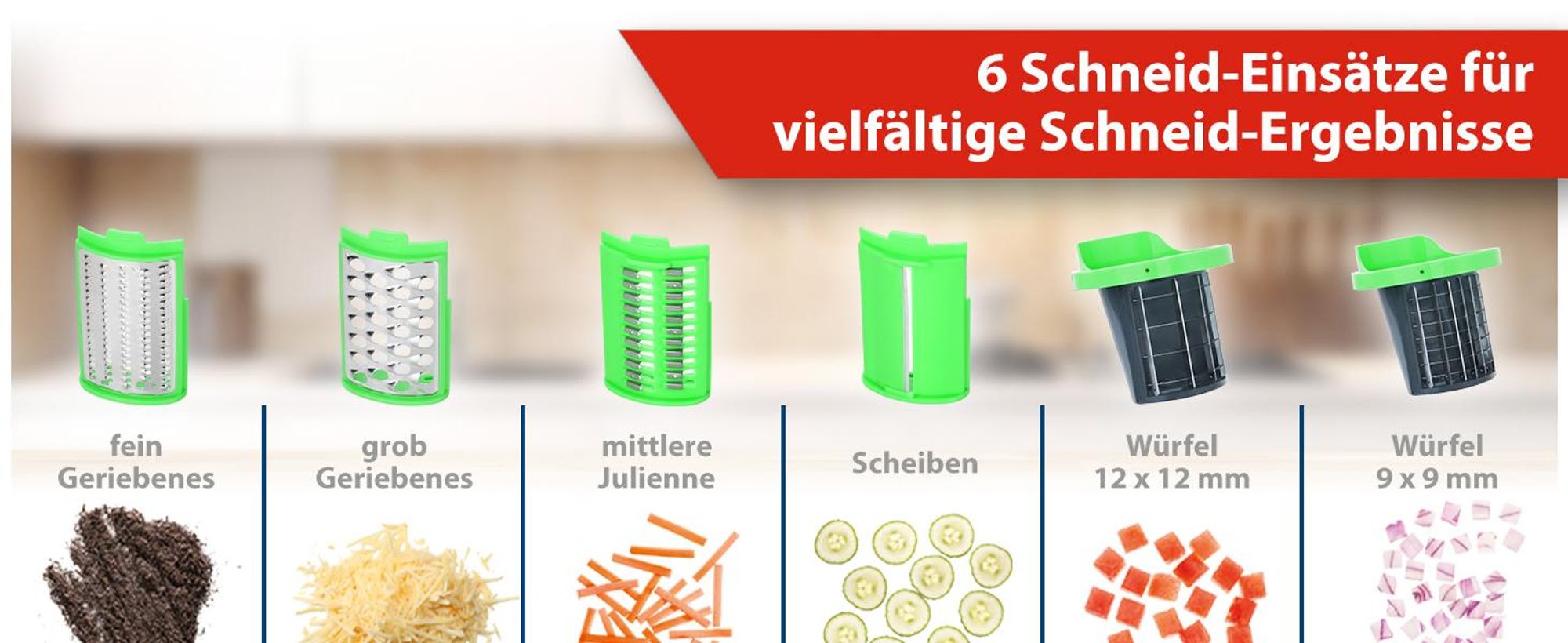 Nicer Dicer Electro Gemüseschneider Deluxe Set 32 tlg, elektrische Gemüsehobel für Würfel, Scheiben, Julienne, Küchenreibe Multizerkleiner