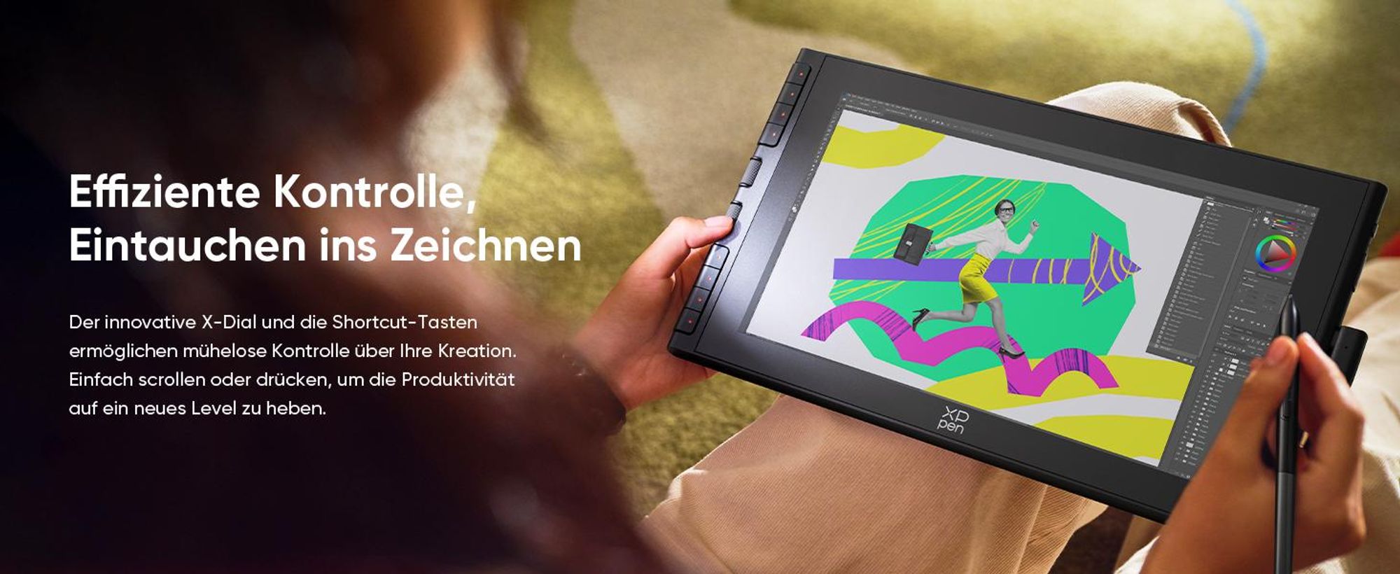 XPPen Artist 12 3rd, Kabelgebunden, 5080 lpi, 264 x 149 mm, USB, Stift, 60°