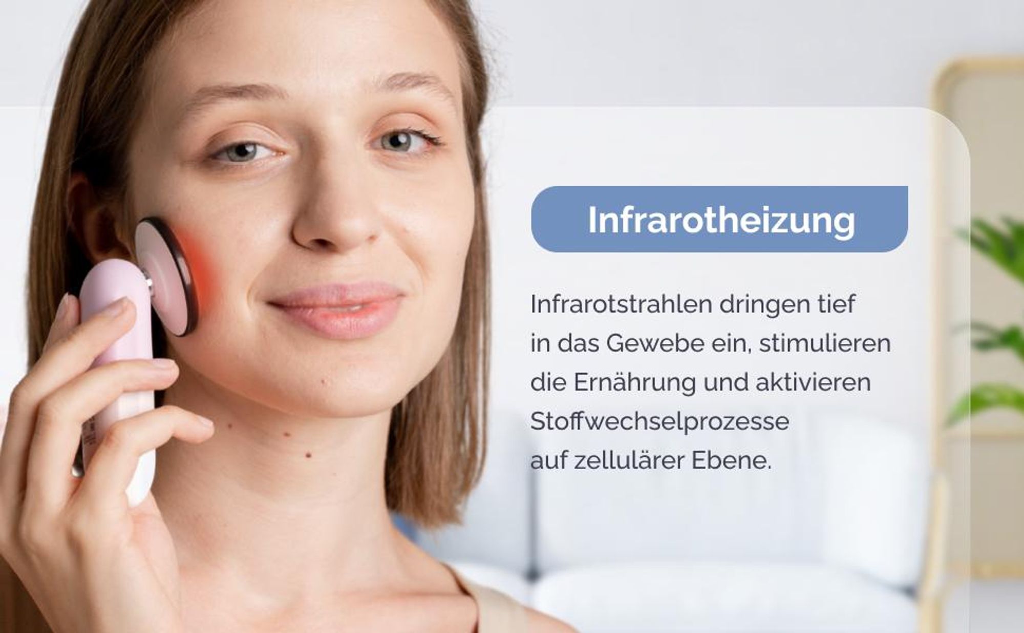 Kosmetisches Gerät Faltenentferner Gesichtsmassagegerät mit ION- und Heiße- GESS Reisen