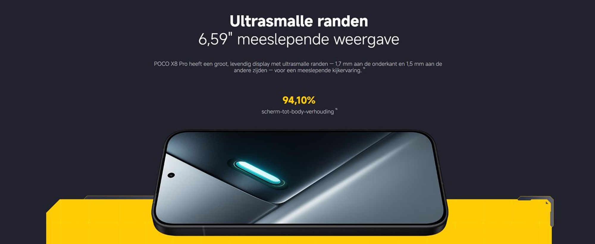 POCO X8 Pro, 16,7 cm (6,59 inch), 2756 x 1268 pixels, 12 GB RAM, 512 GB opslag, 50 MP camera, groen