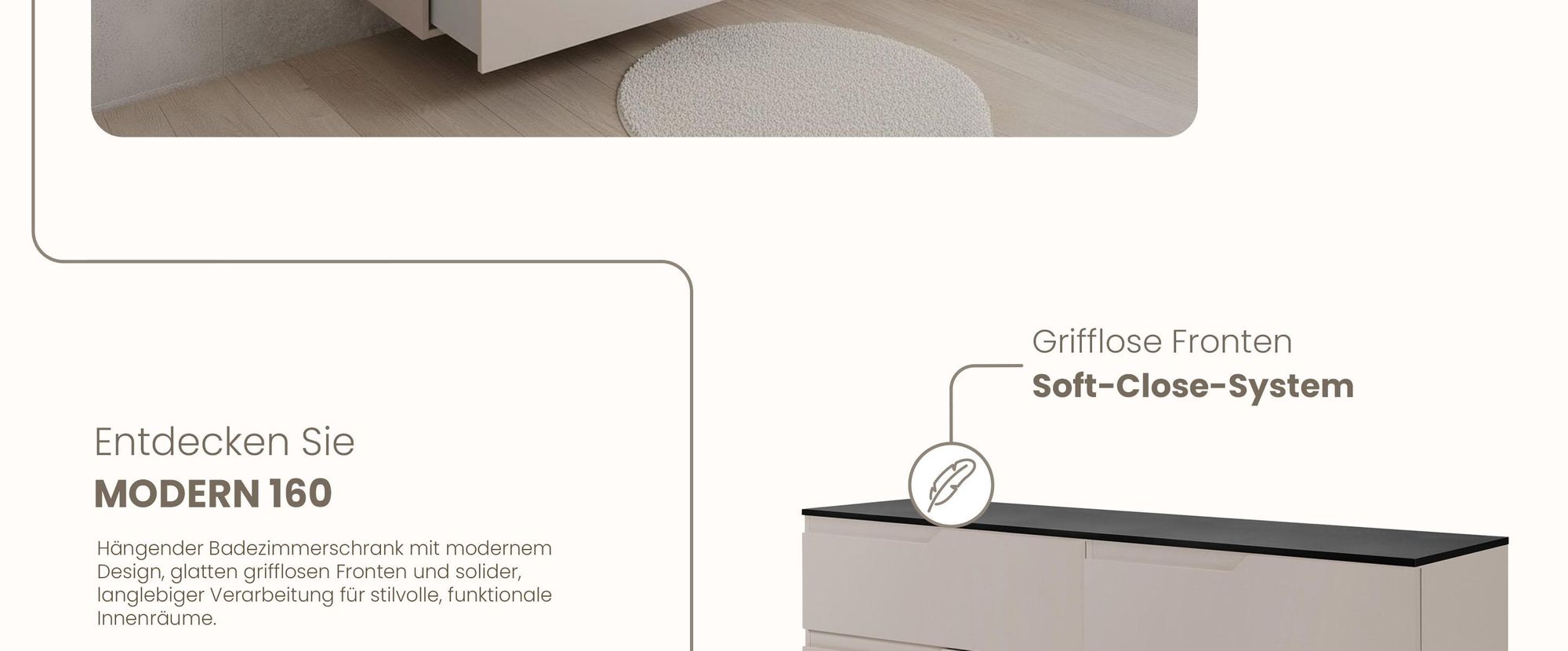RODAN, Badmöbel, Badschrank, Badezimmermöbel, Badezimmer, MODERN, Waschbeckenunterschrank