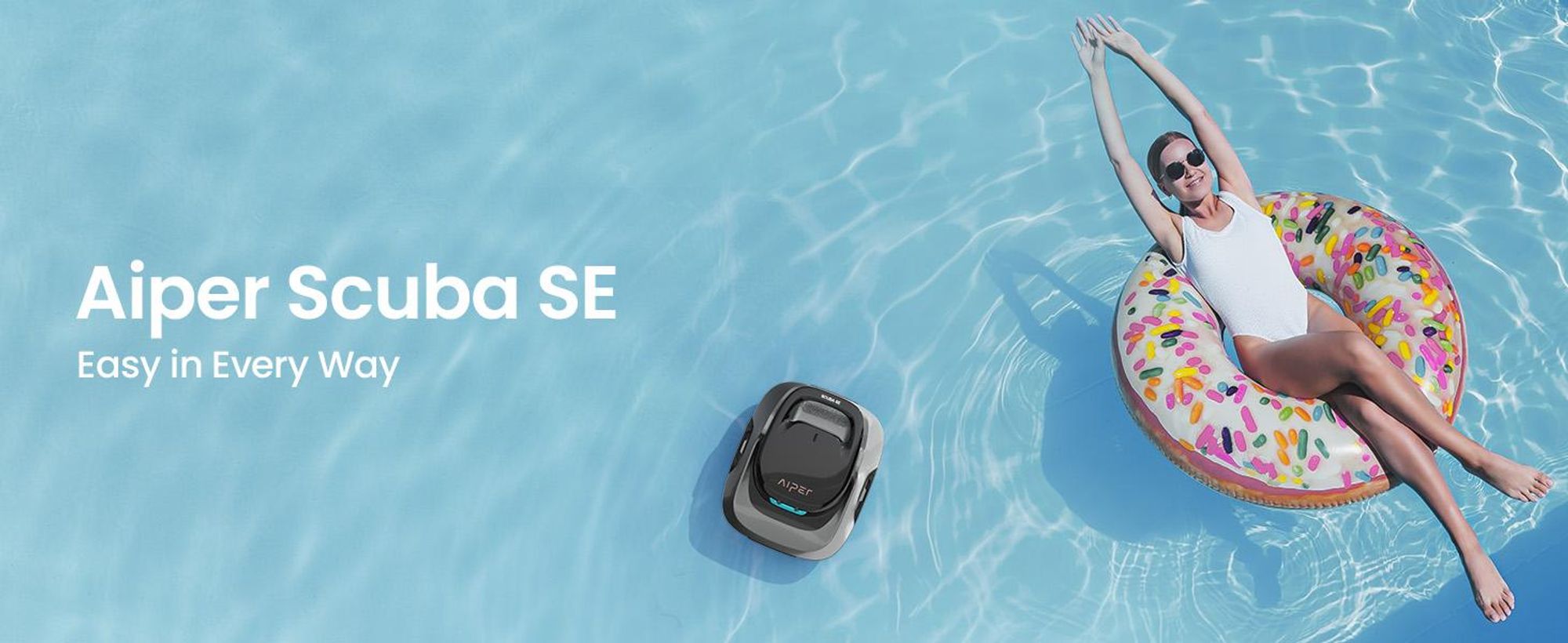 AIPER Scuba SE Poolroboter, kabelloser Poolstaubsauger, 90 Minuten Reinigungszeit