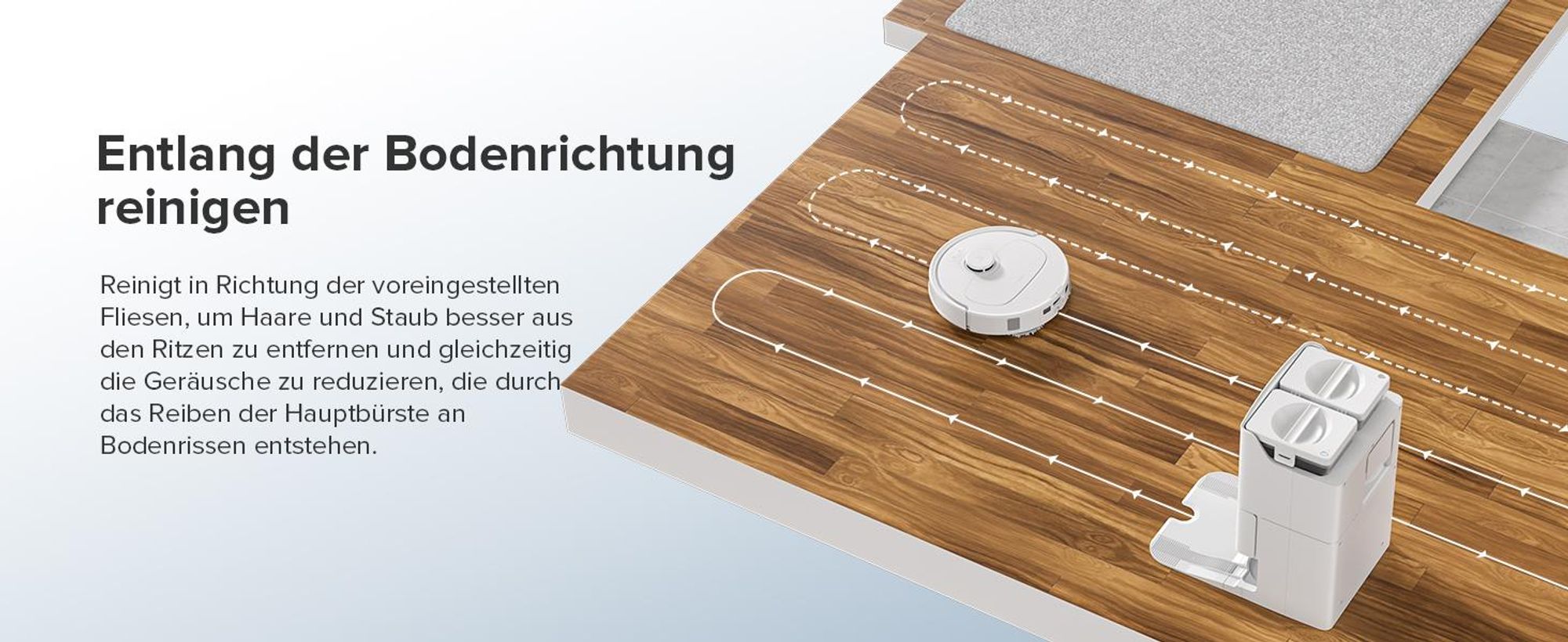 Roborock QV 35A Staubsauger Roboter 8.000pa(Upgrade von Qrevo/Qrevo Plus),Anti-Verfilzungs-Seitenbürste, PreciSense LiDAR, All-in-One Dock, Weiß