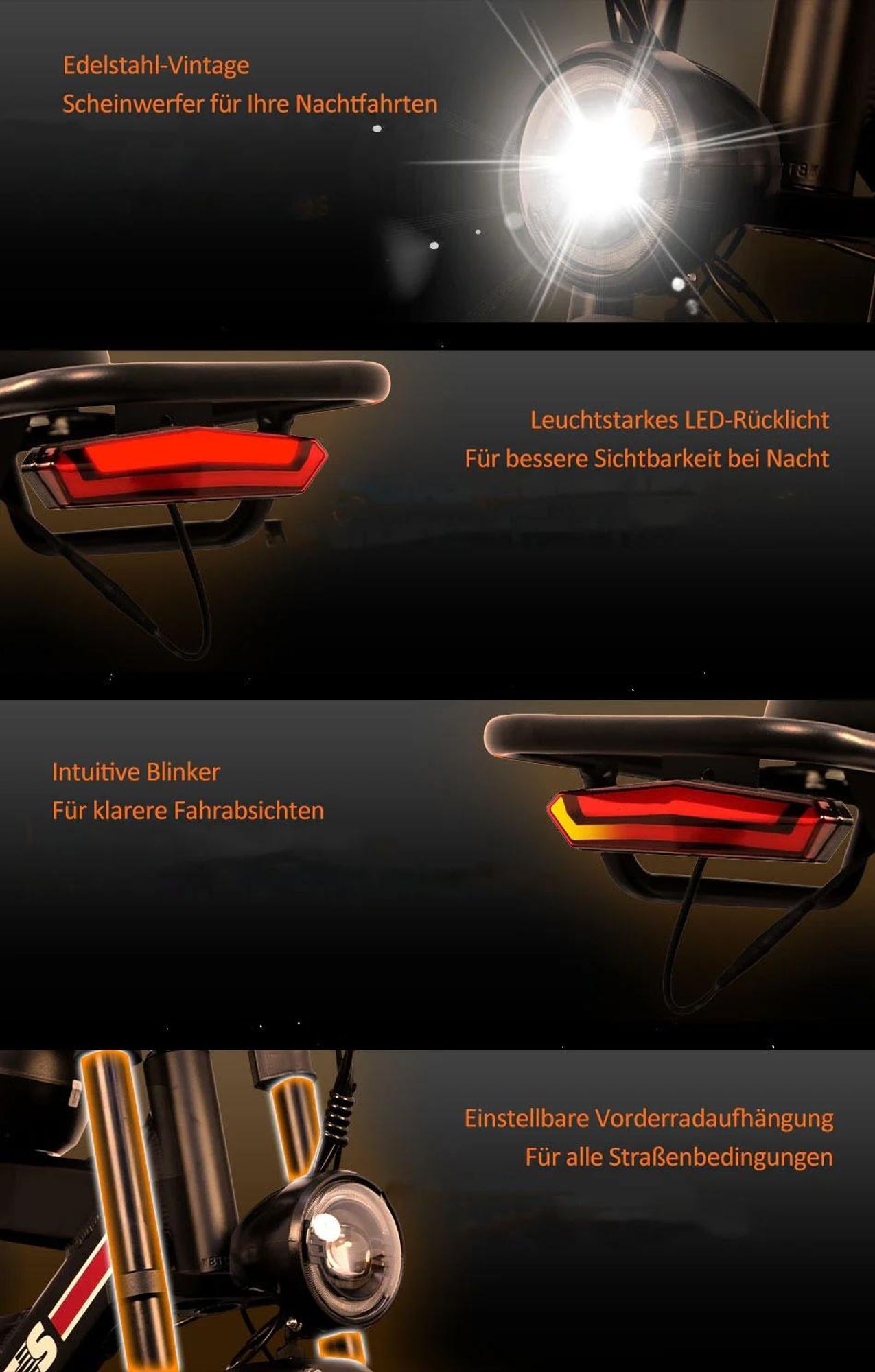 DUOTTS F20 Elektrisches Fahrrad - 52V 27AH Batterie mit Hydraulischen Scheibenbremsen - Schwarz