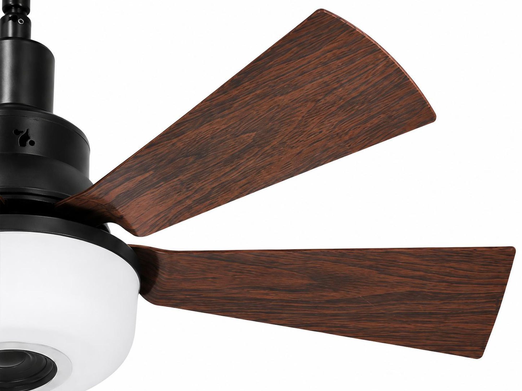 52CM LED Deckenventilator mit Beleuchtung E27 RGB Musik Lüfter mit APP Fernbedienung 40W Brushless Motor leise 6 Höhen & Neigbarer Kopf