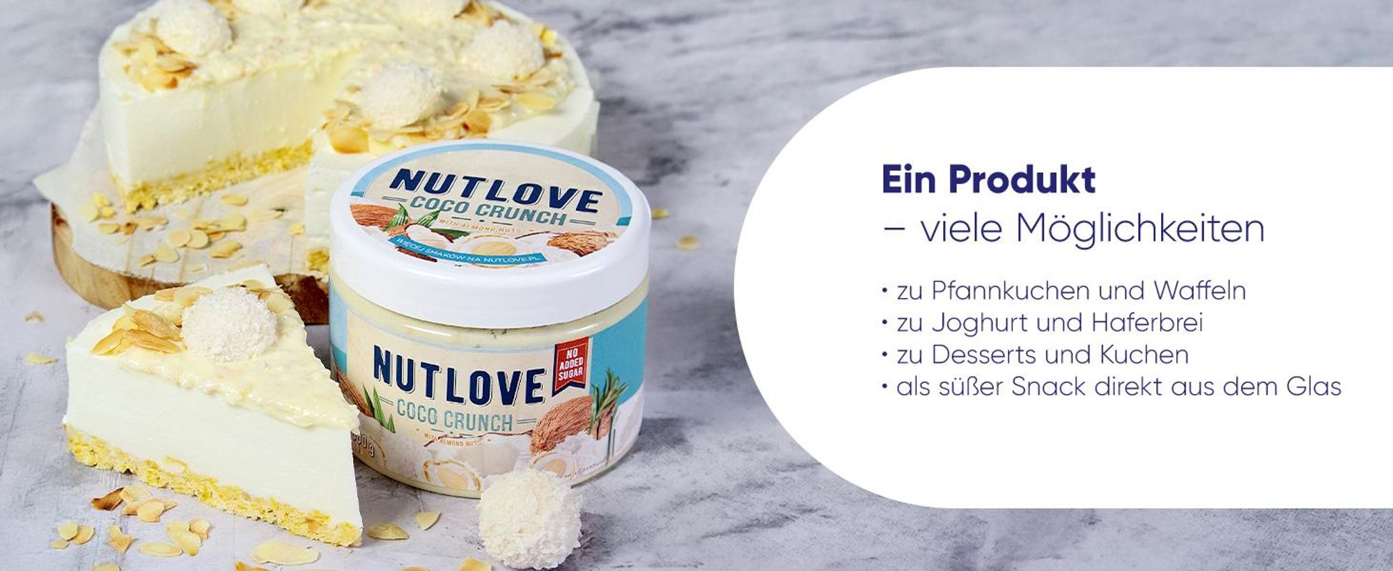 ALLNUTRITION Nutlove Coco Crunch 500g Kokosnusscreme Ohne Zuckerzusatz
