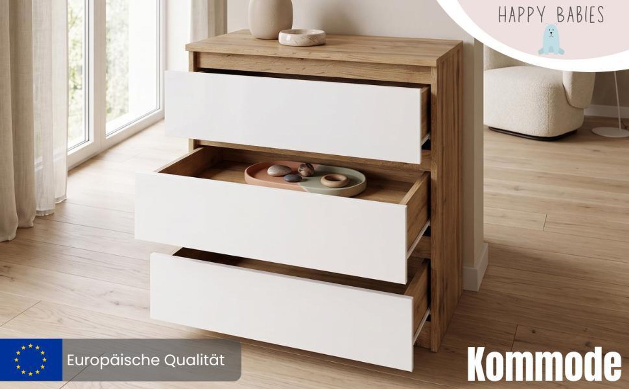 Kommode für Schlaf- und Kinderzimmer