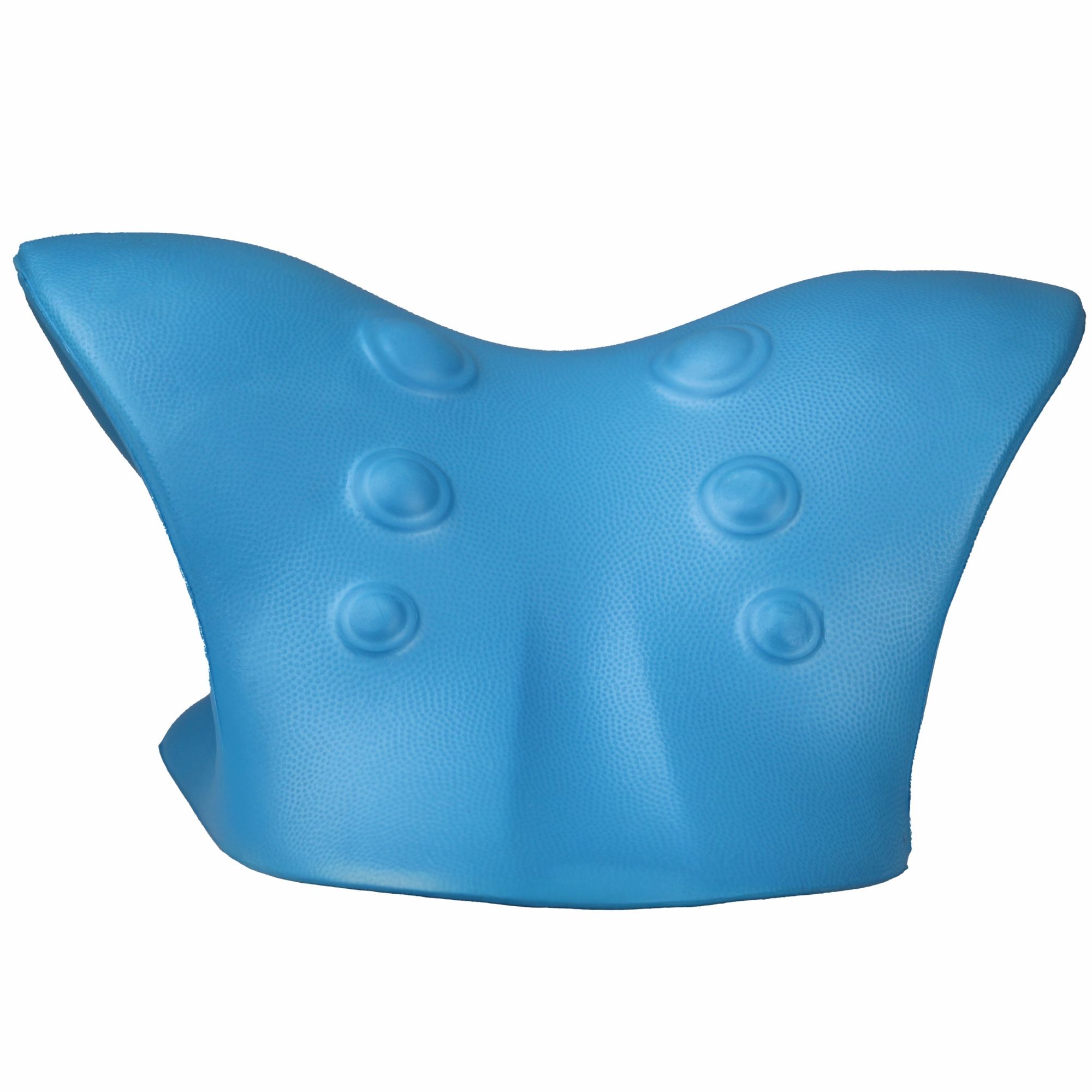 Nákrčník a masážní polštářek pro relaxaci, ergonomická pomůcka při bolestech krku, korekce krční páteře pomocí masážních bodů, EVI SPORT Blue
