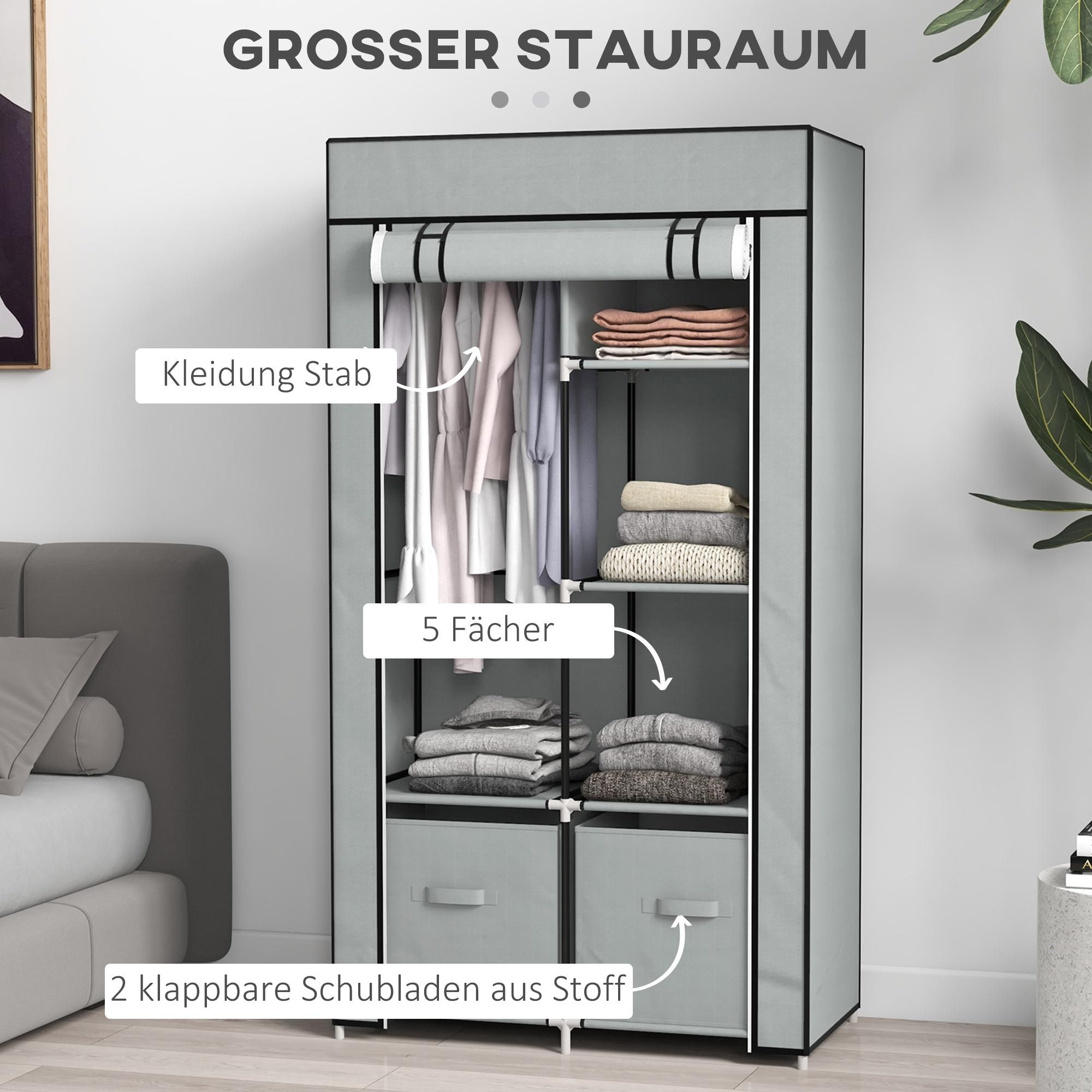 Kleiderschrank Vliesstoff Gästezimmer