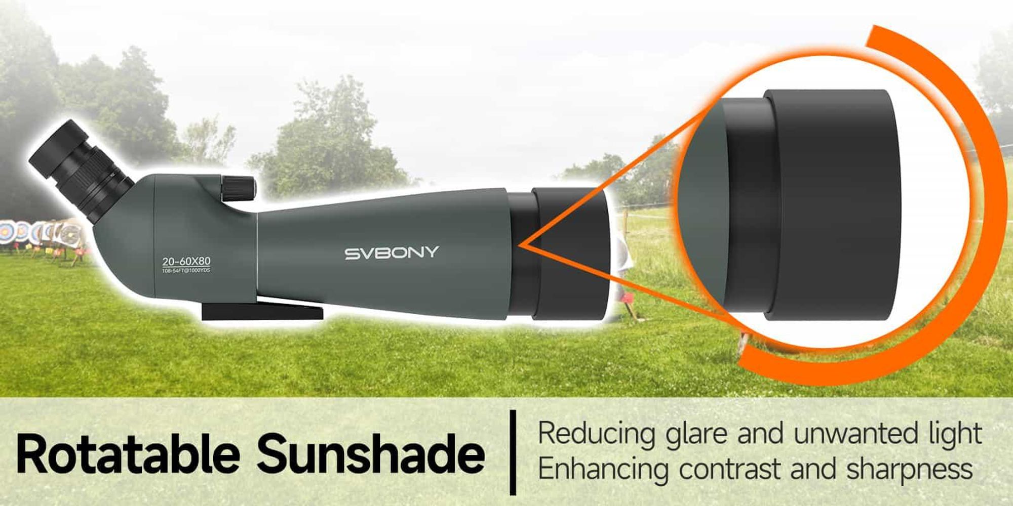 Monokulár Svbony SV28, 20-60x80 mm, BAK4 so statívom pre outdoorových fotografov prírody