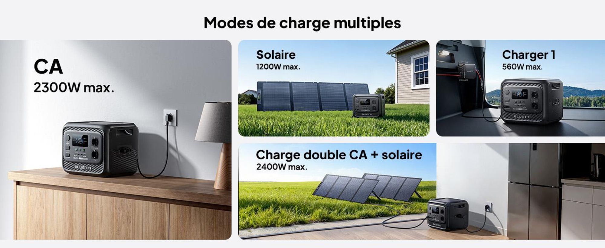 BLUETTI Elite 300 zonnegenerator met 350W zonnepaneel, 3014 Wh LiFePO4-back-up met 2400W wisselstroomuitgangen, stroomstation voor thuis en camper