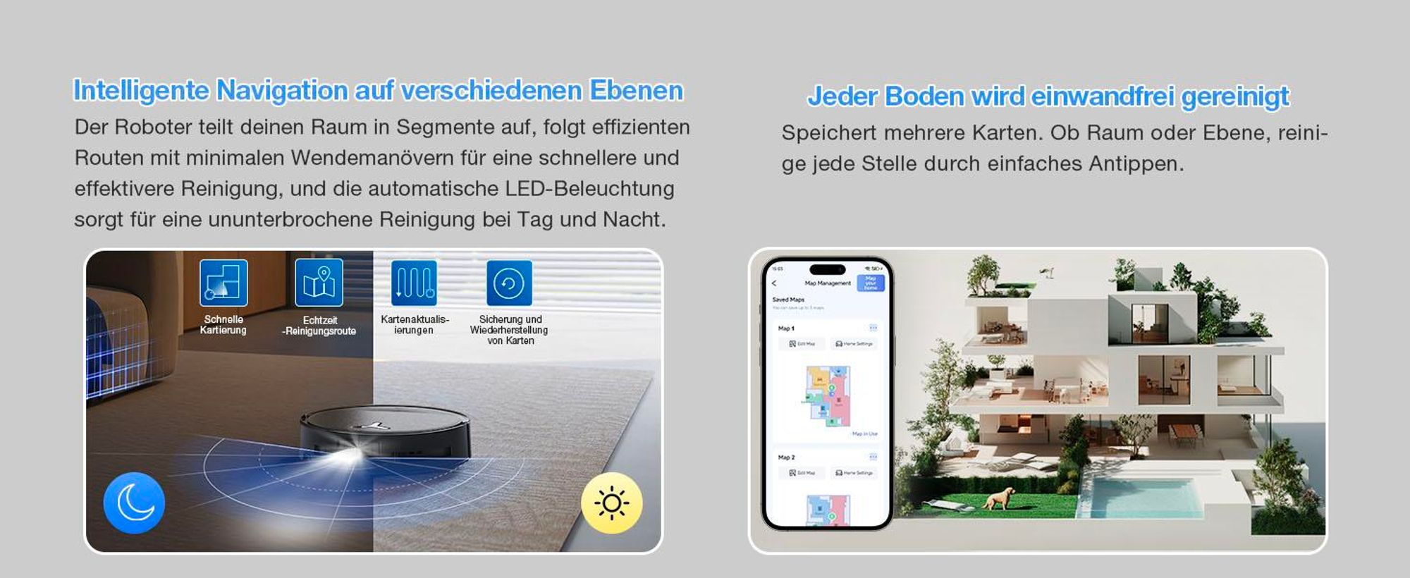 ECOVACS DEEBOT T80S Omni 24.800 Pa Saugroboter mit 2pcs Original-Reinigungslösung, Staubsauger Roboter mit Wischfunktion, Heißlufttrocknung, Schwarz
