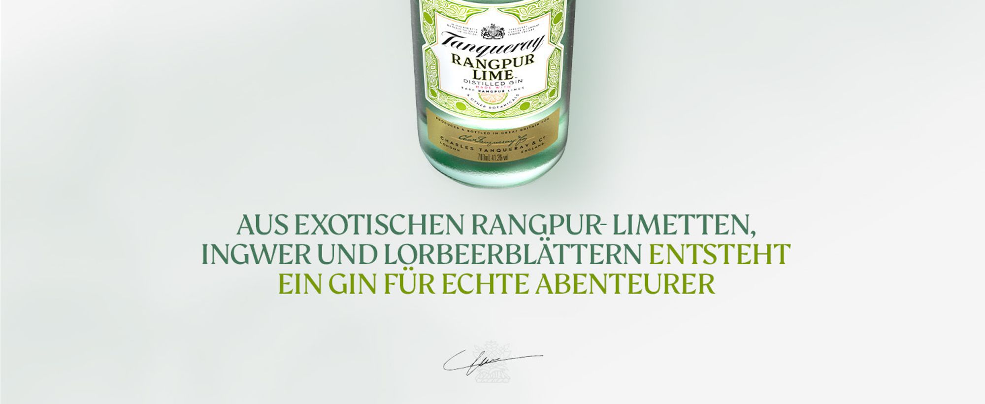 Tanqueray Rangpur Lime, Destillierter Gin, 41,3% vol, 700ml Einzelflasche