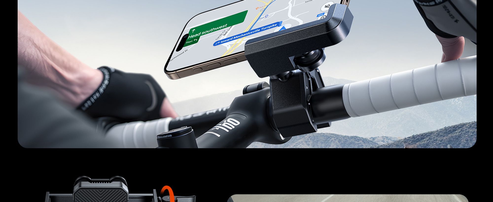 Handyhalterung Fahrrad & Motorrad – [Upgrade 4-Punkt Vibrationsgedämpft] Smartphone Halterung Fahrradlenker, Handyhalterung Motorrad Anti-Vibration