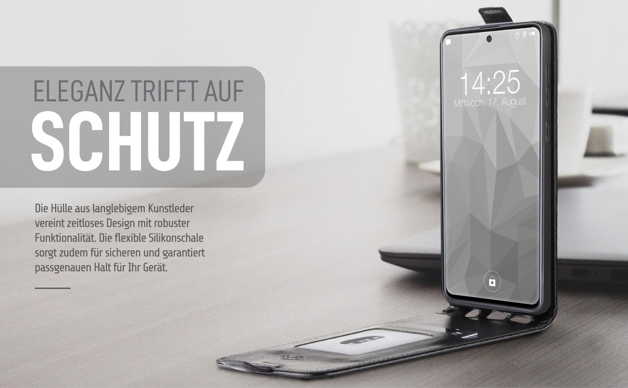 Handytasche in Schwarz für Samsung Galaxy A57 5G im eleganten Design
