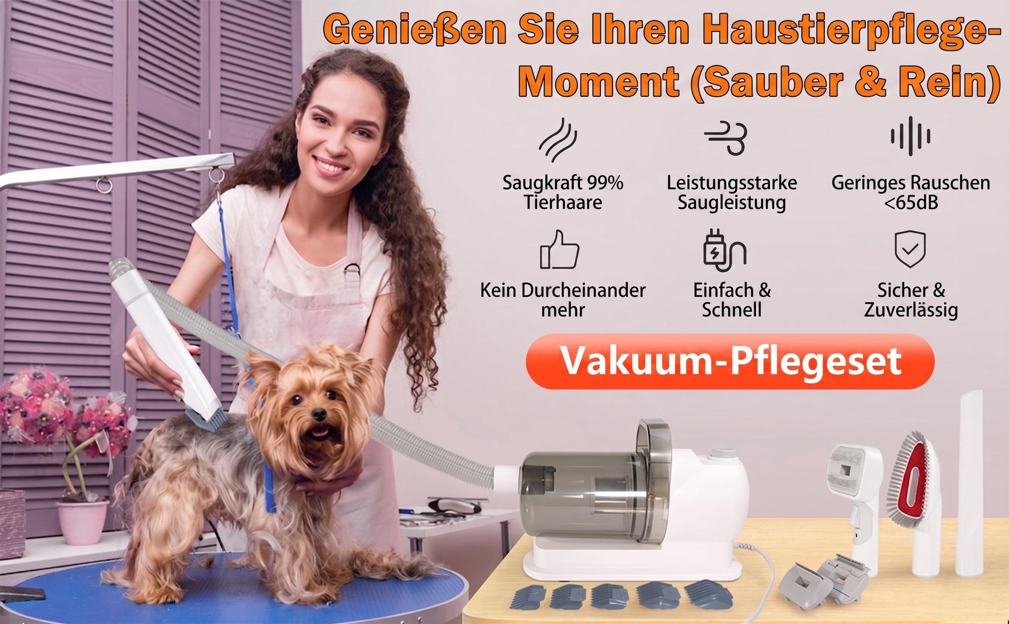 Genießen Sie die Haustierpflege zu Hause