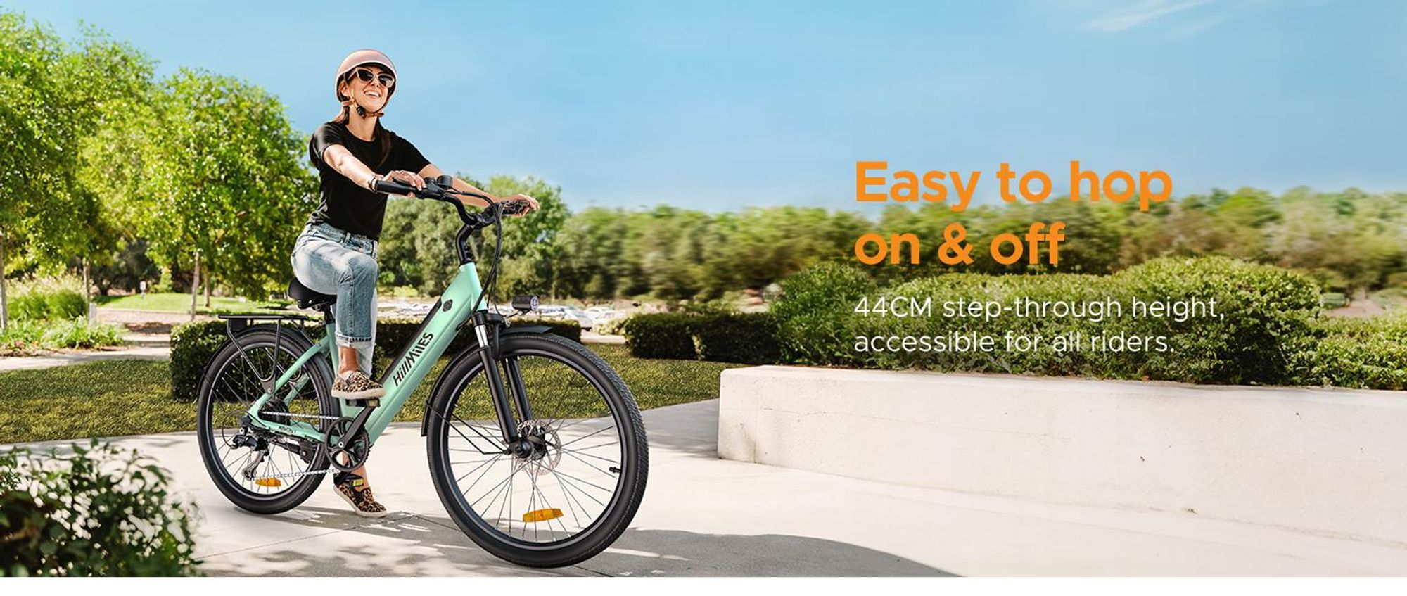 HillMiles E Bike, městské elektrokolo a E-Hollandbike s 36V 13Ah baterií do 80-100km, SHIMANO 7 rychlostí, 250W motor a 25km/h, MileCity1
