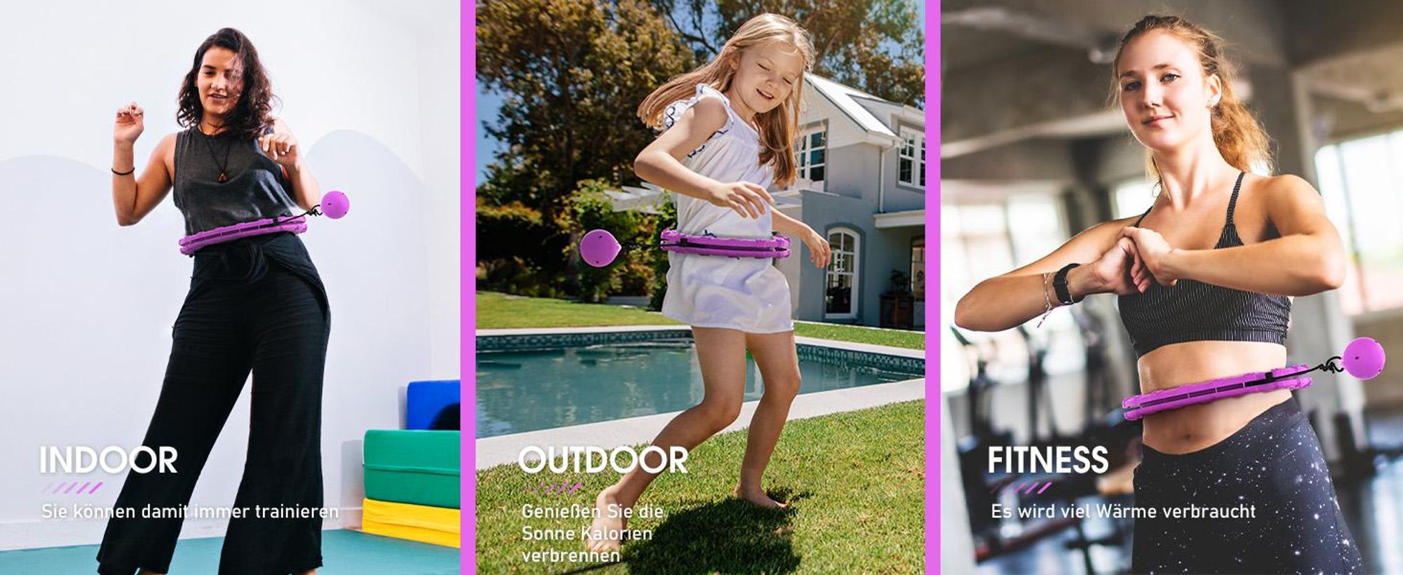 Hula-Hoop-Reifen, Smart Hoop Reifen, Gymnastikreifen, einstellbare Größe 66-120cm, für Gewichtsverlust, Fitness, Unterhaltun