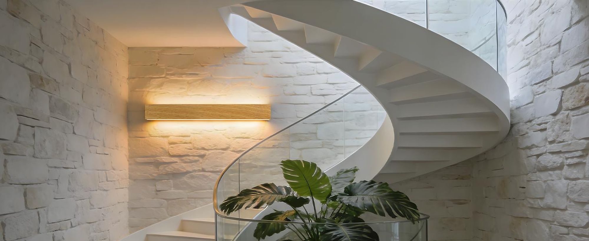 ZMH LED Applique murale intérieure - 52CM Bois Moderne Lampe de couloir Up et Down Design 17W Lampe de cage d'escalier Indirecte 3000K Blanc chaud Eclairage mural