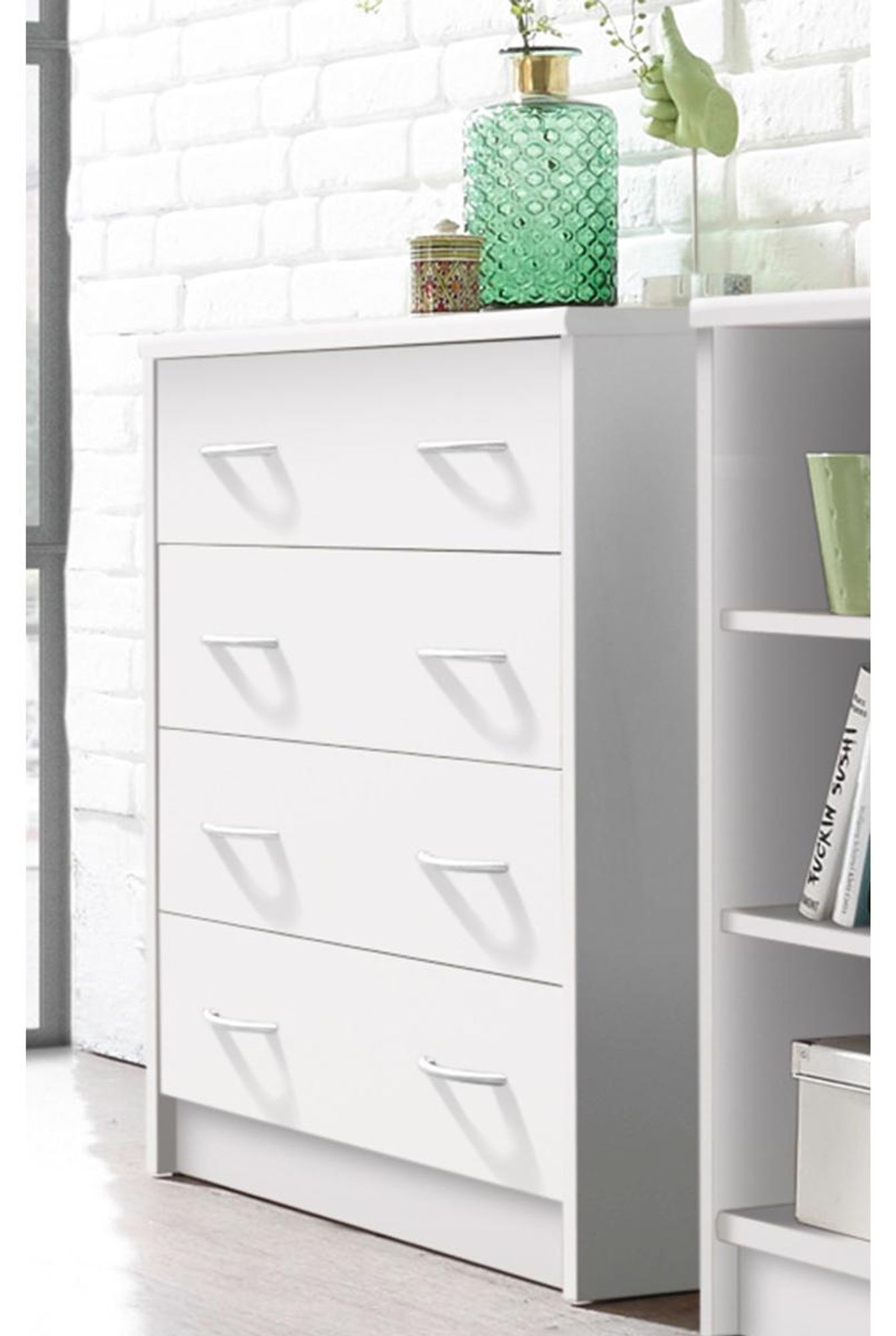 Kommode "Olli VIII" – moderne Kommode mit 4 Schubladen und kompakter Grundfläche