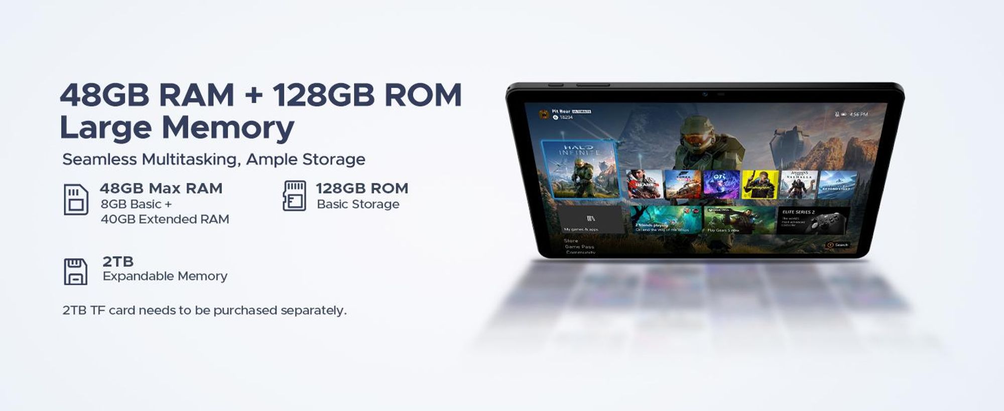 POCKAM P10 PRO, 48 (8+40) GB + 128 GB opslag, 10 inch scherm, Android 16, 8800 mAh batterij, met toetsenbord/muis/stylus/hoesje, Bluetooth 5.0, 5G WiFi, Gemini AI, 3,5 mm hoofdtelefoonpoort