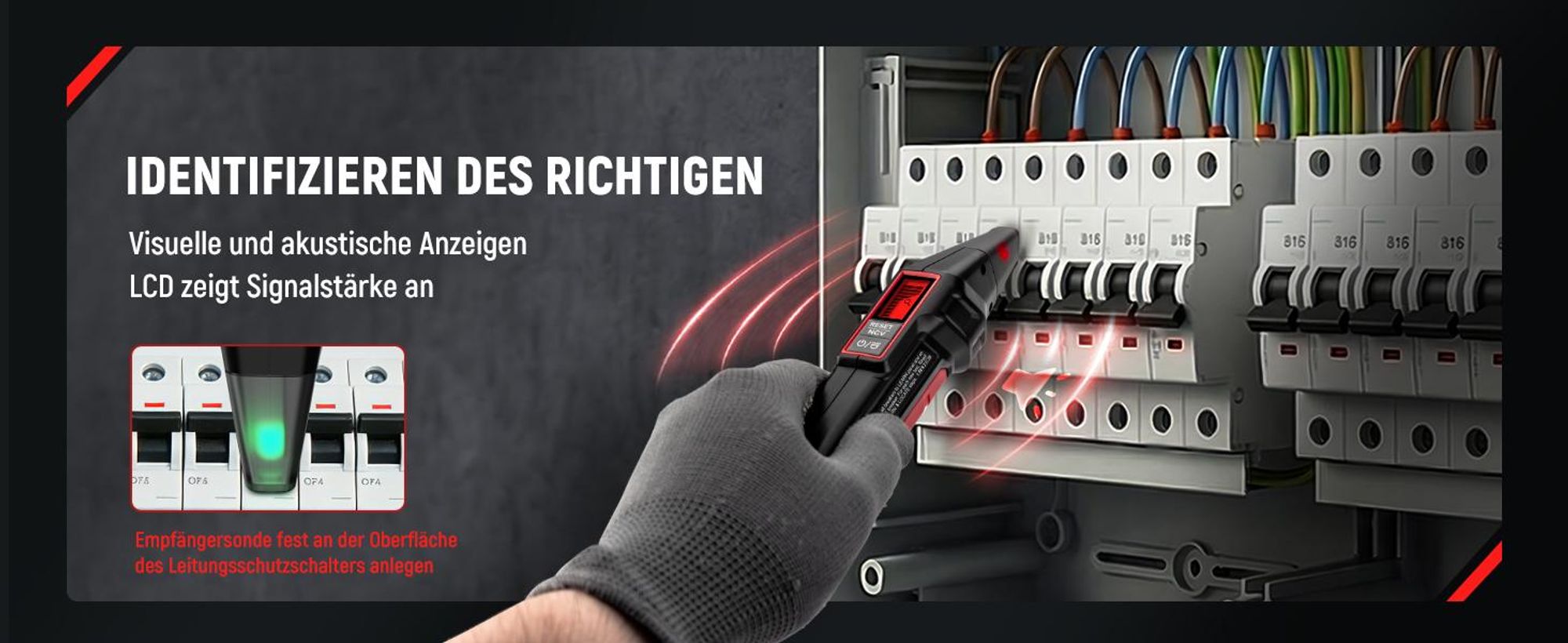 KAIWEETS KT301E Hľadač Ističov s LCD | Tester Zásuviek a RCD Skúšačka