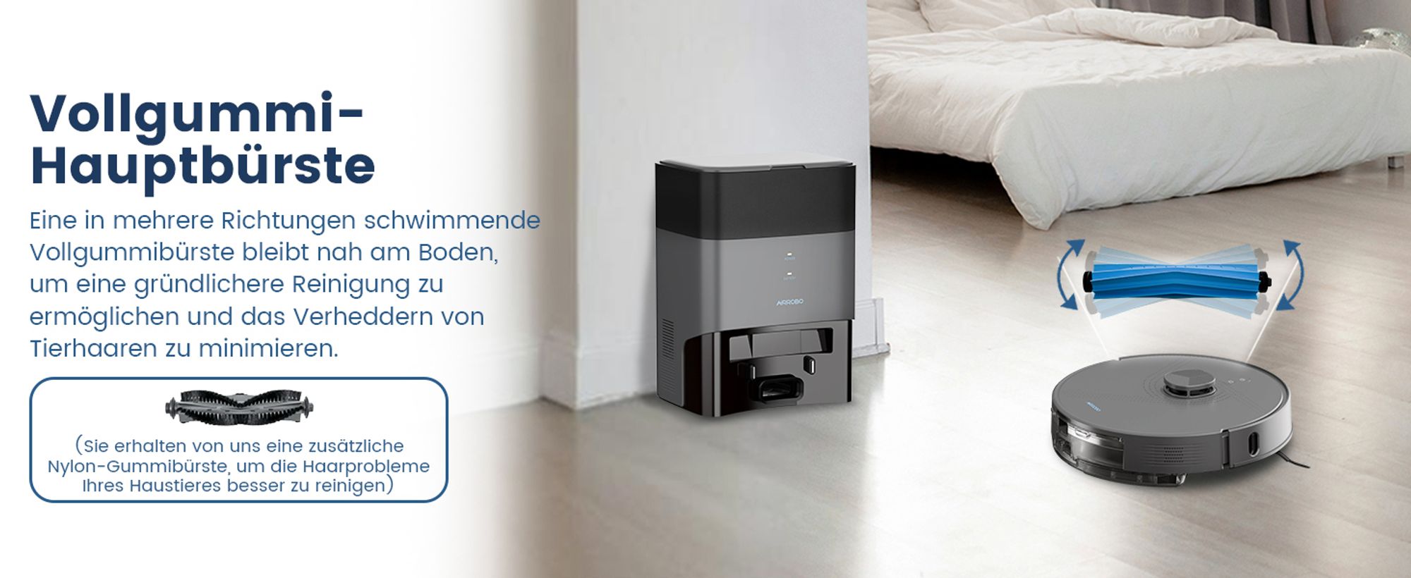 Saugroboter AIRROBO L50+ mit Saug- und Wischfunktion, 10000Pa Leistungsstarke Saugkraft, 240 Minuten Akkulaufzeit