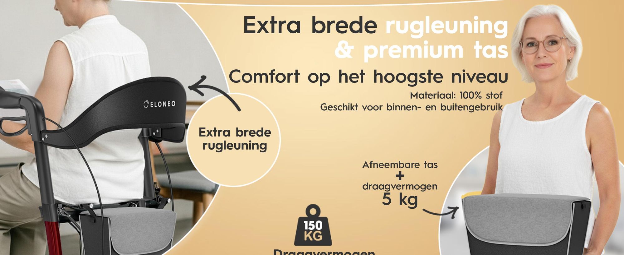 ELONEO Carbon rolstoel, inklapbaar en lichtgewicht, met zitplaats, lichtgewicht reiskruk, ultralicht, rood - maat M