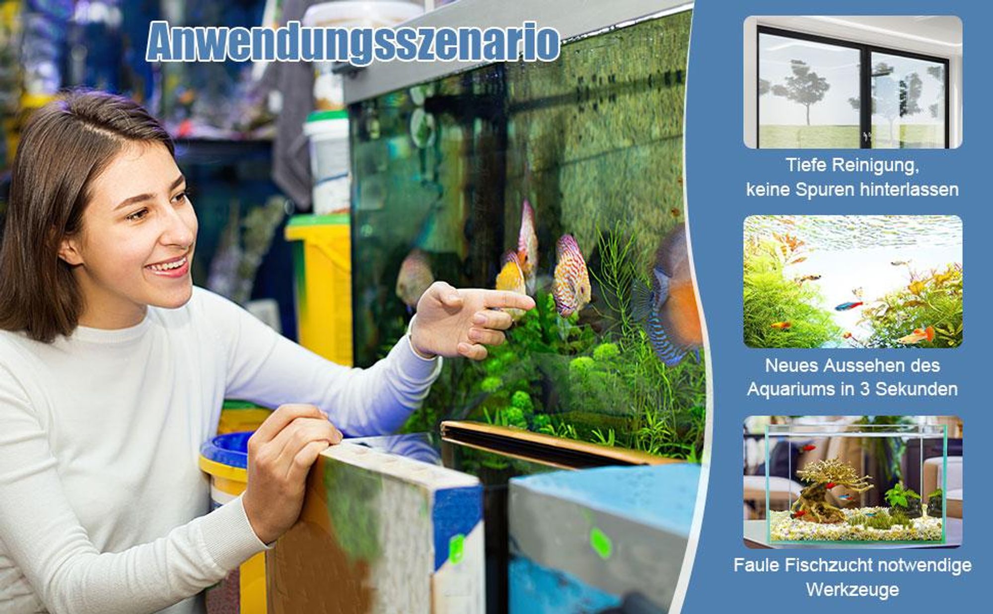 Scheibenreiniger, Aquarium Reiniger Bürste magnetisch, Magnetscheibenreiniger, Algenmagnet Aquarium, Aquarium Scheibenreiniger