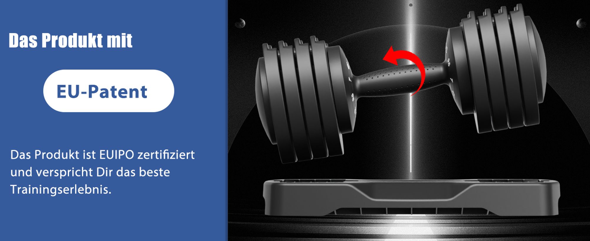 DH Fitlife Verstellbare Hanteln 12kg x 2, Platzsparende Kurzhanteln mit 5 Gewichtsstufen (2-12kg), 2er Set für Fitness und Körpertraining