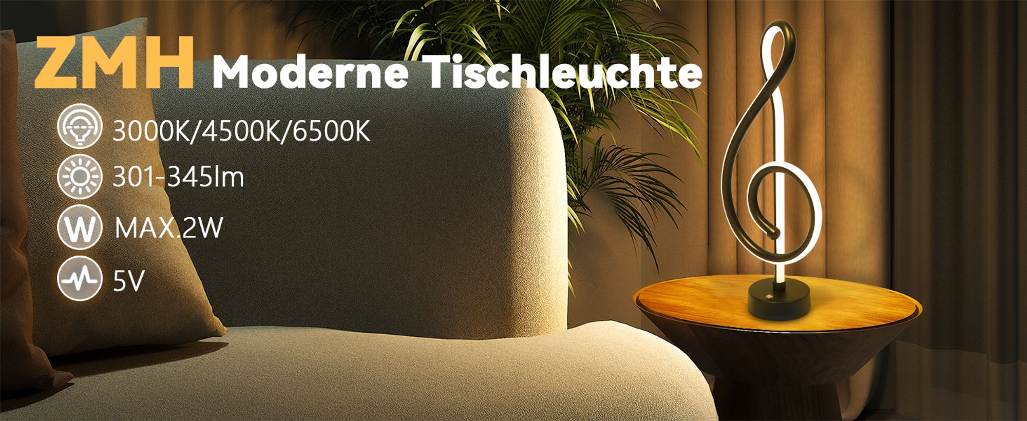 ZMH LED Tischlampe Nachttischlampe Kabellos Touch Dimmbar Akku Tischleuchte mit USB Aufladbar Schwarz Nachttischleuchte Wohnzimmer ohne Kabel Batteriebetrieben Modern Tischlampen für Schlafzimmer