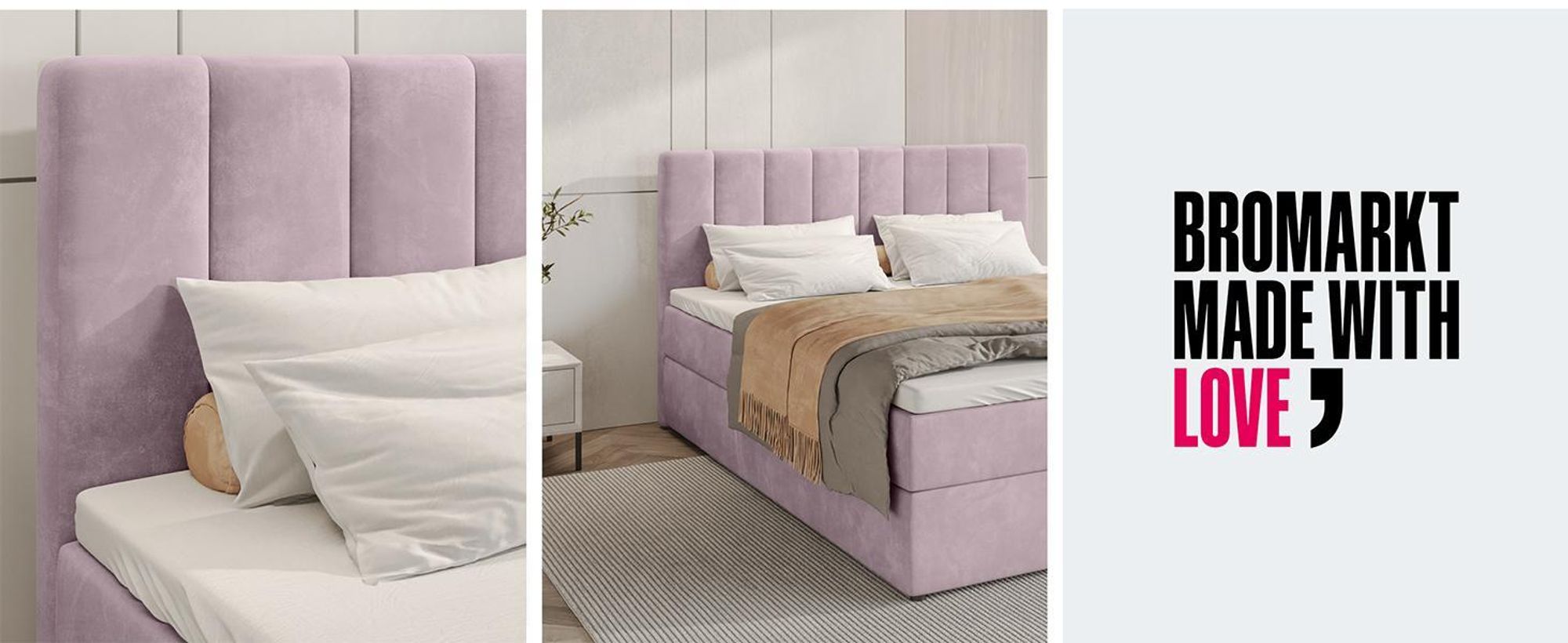 BroMARKT Boxspringbett DENVER mit 2 Bettkasten, Bonell-Matratze, Polsterbett, Bett (Beige, Cosmic 10, 160 x 200 cm)