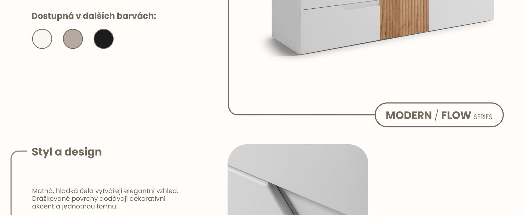 RODAN | Skříňka pod Umyvadlo - Bílá a Hnědá - 160 cm - S deskou Stolu - 4 Zásuvky - Závěsné - MDF čela - Skříň s 1 Dvířky - MODERN