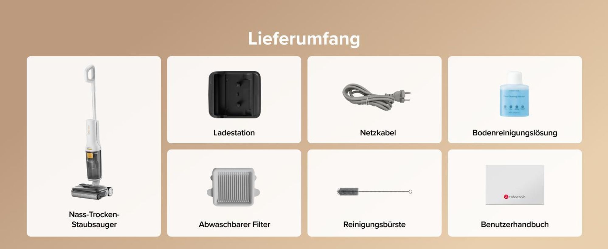 Roborock F25 GT Gen 2 Nass und Trockensauger, 20000 Pa, Jawscrapers Anti-Verwicklung, 90℃ Hochtemperatur-Selbstreinigung, 70°-Schwenkwinkel-Design