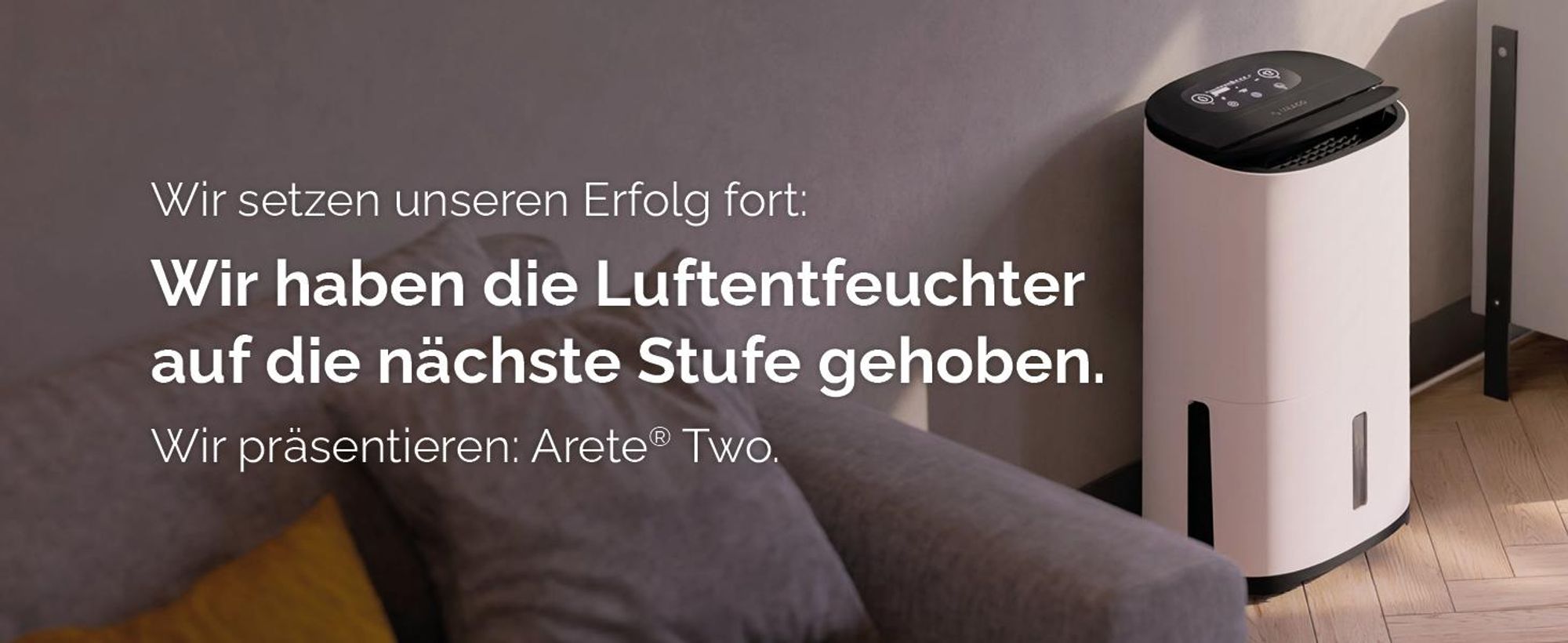 MecoDry Arete Two 12L Luftentfeuchter und Reiniger (weiß/schwarz)