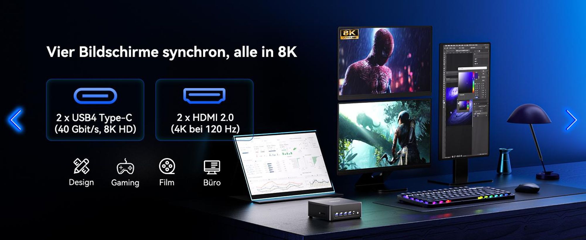 GEEKOM IT13 MAX Mini PC mit U9-185H(16C/22T, bis zu 5.1GHz), Dual 2.5G LAN Windows 11 Pro Mini Computer, 16GB RAM&1TB SSD| 6X USB | KI-Leistung| Intel