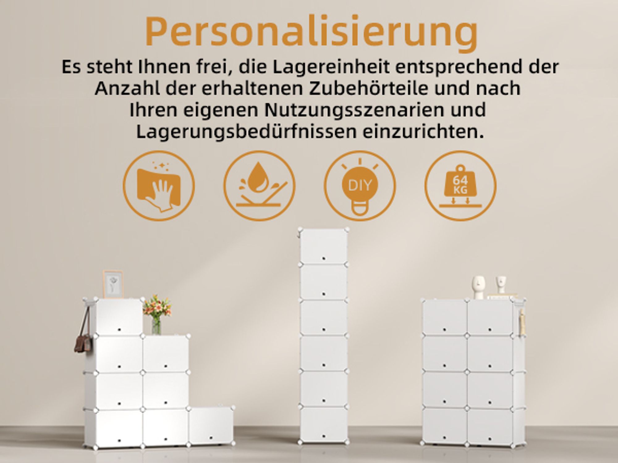 Mondeer Schuhregal 8 Stufiger Kunststoff DIY Schuhschrank 83 x 32 x 125cm Weiß Schuhboxen Schuhablage Aufbewahrungsregal
