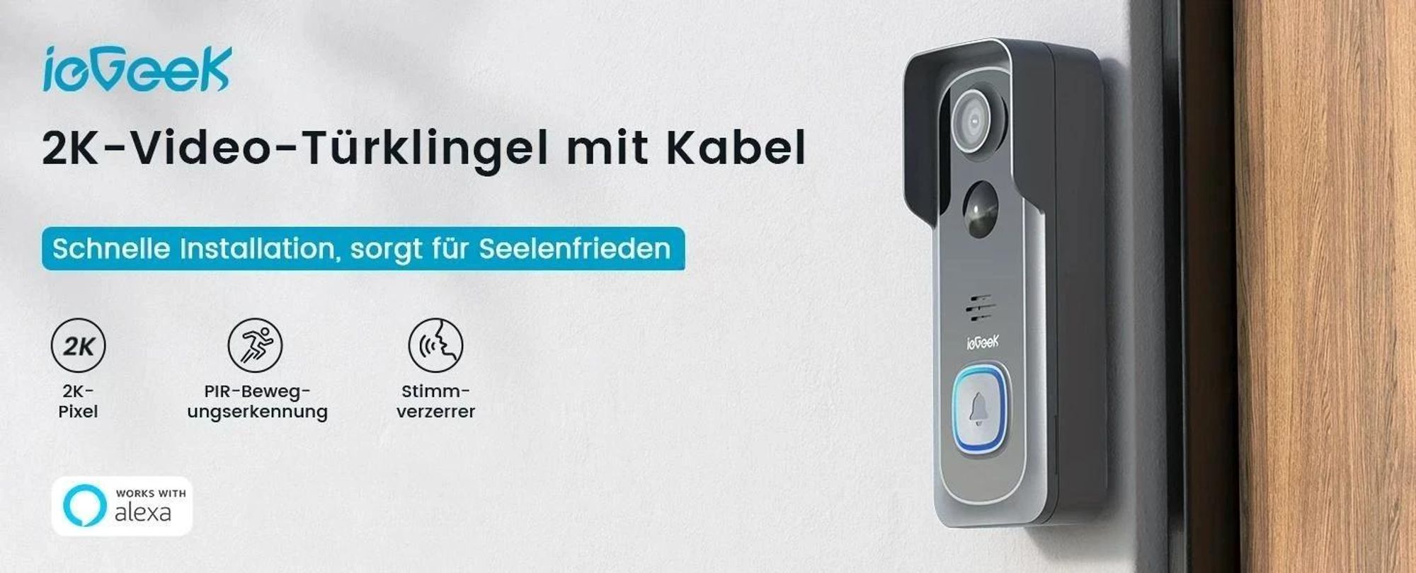Wifi Video Türklingel Smart Home Türklingel mit Kamera Doorbell Kamera mit 32GB 64GB Speicher Karte