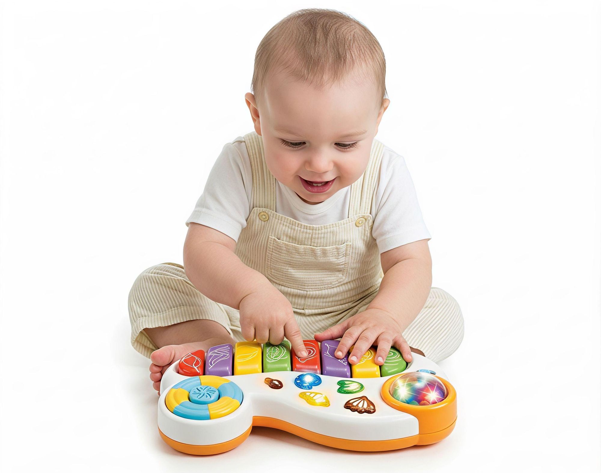 Interaktives Baby Klavier Musikspielzeug mit Licht & Sound Lernspielzeug ab 18M+