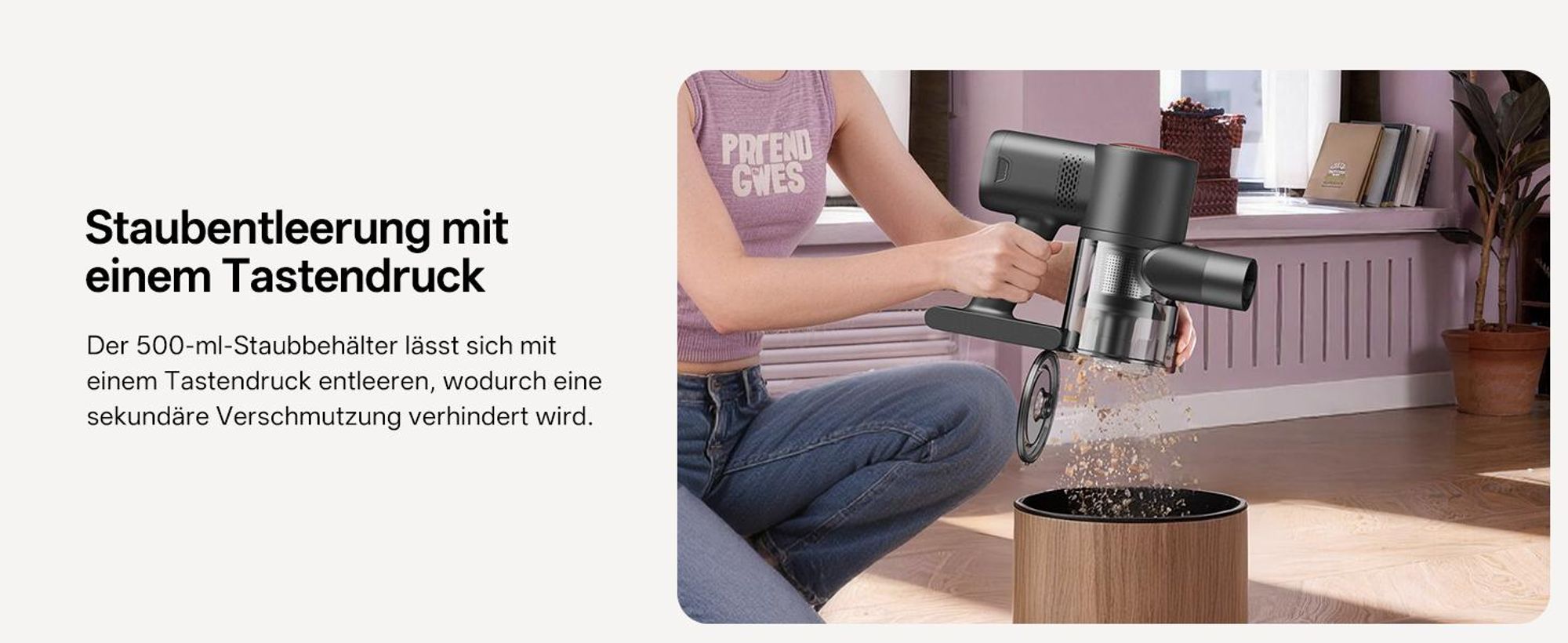 Akku-Hand-und Stielstaubsauger V10 Pro, Akkustaubsauger,45Min,50KPa, Staubsauger Kabellos, 5 in 1 Akku Staubsauger